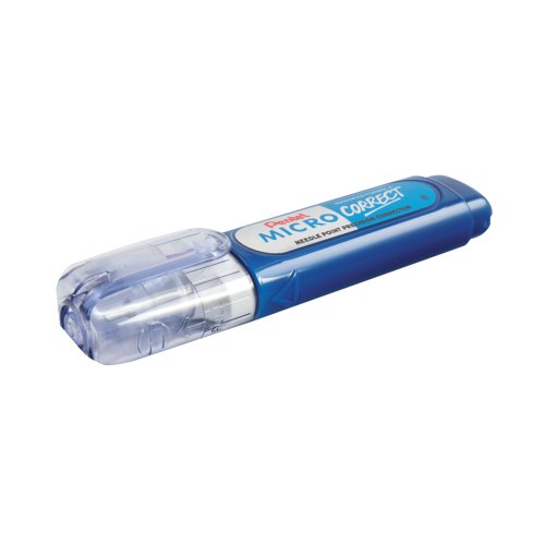 This Pentel Micro Correct pen features a fine metal tip and a valve controlled flow for quick precise corrections. The dense fluid is quick drying low odour and trichloroethane-free for safe use. Each pen contains 12ml of fluid for long lasting use. This pack contains 12 pens for use at work home or at school.