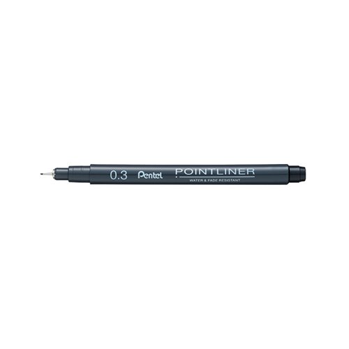 Pentel Pointliner Pigment Liner 0.3mm Black (Pack of 12) S20P-3A