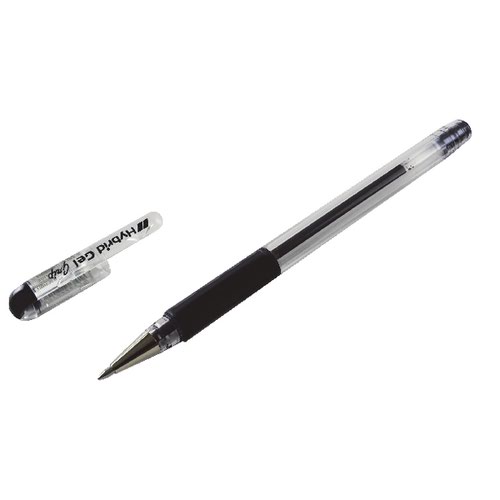 Pentel Hybrid Gel Grip Rollerball Pen Black K116E-A [Pack 12]