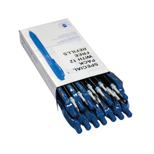 Pentel EnerGel X Retractable Gel Pen Medium Blue (Pack of 12) BL107/14-C