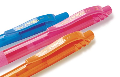 Pentel EnerGel Retractable Pen Medium Assorted (Pack of 9) YBL107/9-MIX Pentel Co