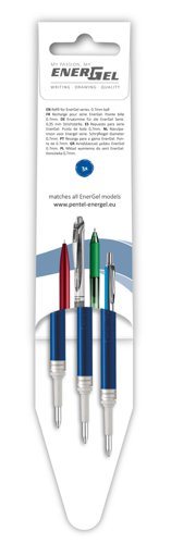 Pentel EnerGel Refill Wallet Blue (Pack of 3) LR7-3C - Pentel Co - PE34635 - McArdle Computer and Office Supplies