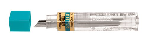 Pentel refill leads are stronger longer lasting and darker than ordinary leads with a slow wear rate that helps prolong the life of your mechanical pencil. The super hi-polymer HB leads are great for general writing sketching and drawing. This pack contains 12 tubes of 12 x 0.7mm refill leads 144 in total.