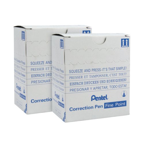 Pentel Micro Correct Pen 12ml (Pack of 12) 2 For 1