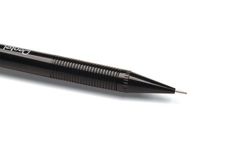 This Pentel Sharplet Automatic Pencil contains 0.5mm Super Hi-Polymer HB lead for writing sketching and drawing at work home or school. The lightweight refillable design features an adjustable clip and convenient built-in eraser. Supplied with 2 refill leads this pack contains 12 automatic pencils with black barrels.