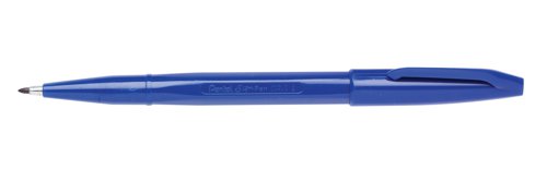 This fibre tip Pentel Sign Pen features non-permanent water based ink and writes a 2.0mm line width. Perfect for graphics and illustrations the environmentally friendly pen is made from 83% recycled materials excluding the ink. This pack contains 12 blue pens.