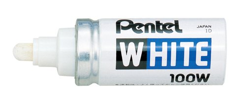 PEX100W Pentel Paint Marker Bullet Tip Medium White (Pack of 12) X100W