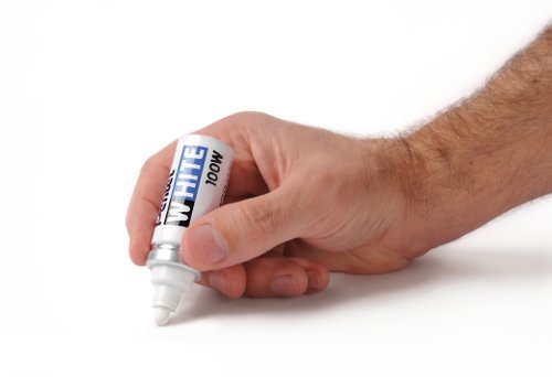 This Pentel Paint Marker is packed with china clay ink that is superbly effective on non-absorbent surfaces such as metal glass rubber and plastic. Because the ink is pigment-based it produces a thick and opaque line that lasts longer even in sunlight. The bullet tip writes a 2.0mm line width is made from strong bonded fibre and features a valve to prevent excessive ink flow. This pack contains 12 markers with white ink.