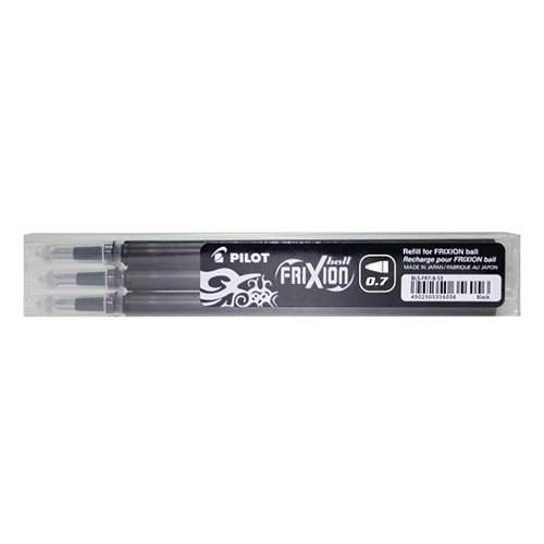 Pilot FriXion Rollerball Pen Refill Medium Black (Pack of 3) 075300301