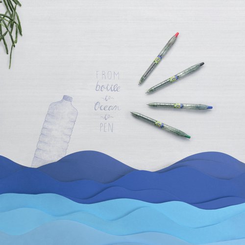Pilot B2P Ecoball Ballpoint Pens/Refills 10 Pens + 10 Refills Blue (Pack of 20) 3131910586579