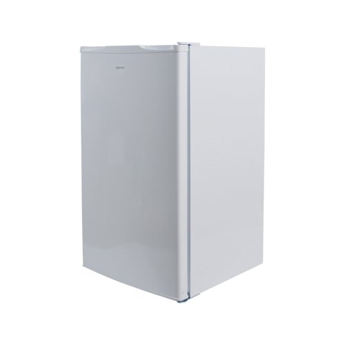 This is a sleek under-counter fridge designed for households, student accommodation and office environments where space is a premium. It has been designed to fit neatly under the counter and has adjustable feet to keep it stable on any surface, with reversible door for extra versatility. 80 litre storage capacity, divided as 69 litre fridge and 11 litre ice box. Comprises of one adjustable glass shelf, one balcony shelf, one bottle shelf and ice box compartment.Product Dimensions: H840 x W480 x D500mm. Energy efficiency rating of F.
