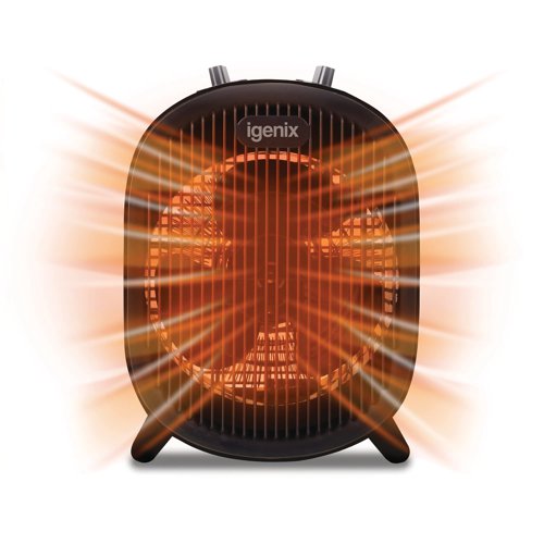 PIK07905 | The Igenix 2Kw Upright Fan Heater is the ideal solution for instantaneous heat in cold weather. It can be used for multiple environments, such as your home, office, conservatory, garage, outbuilding, mobile home or caravan. With 2 heat settings of 1000W and 2000W and an adjustable thermostat, it is very easy to use. The heater also has auto shut off, ensuring that the heater will cut out if it gets too hot. This fan also has a cool air setting so it can be used as an extra fan in warmer temperatures.