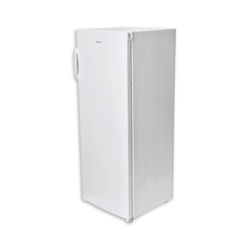This 55cm tall larder fridge has 4 shelves, including the vegetable basket shelf, with a vegetable crisper drawer at the bottom. The door has various slim shelves for storing jars and bottles. Ideal for use in both domestic and office kitchen environments. Energy efficiency rating: F.