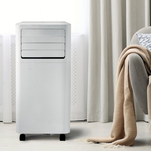 Igenix IG9909WIFI 9000BTU 3-in-1 Portable Smart Air Conditioner is ideal for small to average sized rooms ranging up to 20 square metres and can be controlled via the Igenix app on any Smart device. It expertly combines style with efficiency and can be placed in any room in the house, conservatory, garage, outbuilding, office, mobile home or caravan. This multifunctional unit offers individual fan, cooling and dehumidifying modes to help create the ideal environment throughout those summer months. Energy efficiency rating: A.