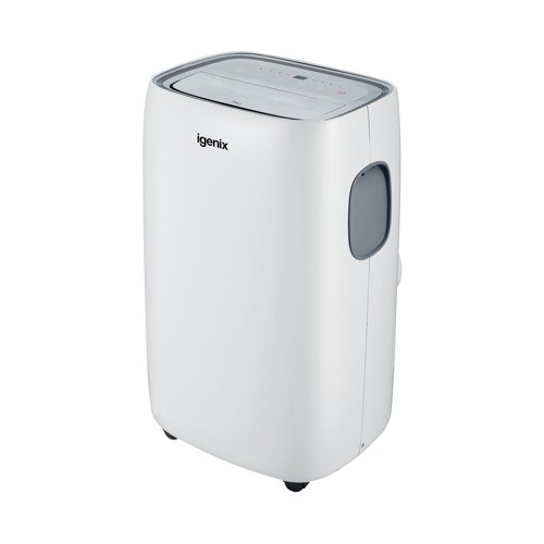 Igenix IG9919 9000 BTU 4-in-1 Portable Air Conditioner is ideal for small to average sized rooms ranging up to 20 square metres. It expertly combines style with efficiency and can be placed unobtrusively into any room in the house, conservatory, garage, outbuilding, office, mobile home or caravan. This multifunctional unit offers individual fan, cooling, heating and dehumidifying modes to help create the ideal environment all year round.