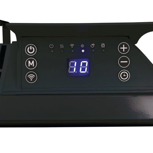 Igenix 2000W Smart Glass Panel Heater Black IG9521BLWIFI - PIK08304