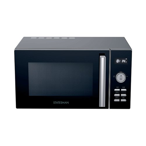 The Statesman 900W Digital Combination Microwave has all the features you'd expect from a microwave, with the added benefit of grill functionality and 2200W of convection oven power. The 30 litre capacity is ideal for families and is large enough to cook a range of different meals, while the stainless-steel coating makes the cooking process as efficient as possible. Quickly and safely thaw meals when you're in a hurry using the defrost function; simply input the weight of the food and the microwave will remind you when it's time to turn the food over for an even defrost. Cook a large variety of dishes in no time using the 10 auto cooking programmes, including spaghetti, pizza, potatoes and chicken, or use the grill function for the perfect toasted sandwich, cheesy lasagne, or succulent grilled vegetables. This microwave also has the power of convection oven cooking, allowing you to bake and roast meals just as you would in a traditional oven with a temperature range up to 200C. Rustle up crispy potatoes, pasta bakes, cakes, and even fluffy warm bread with ease, perfect for busy families and entertaining. LED display. 95 minute cooking timer.