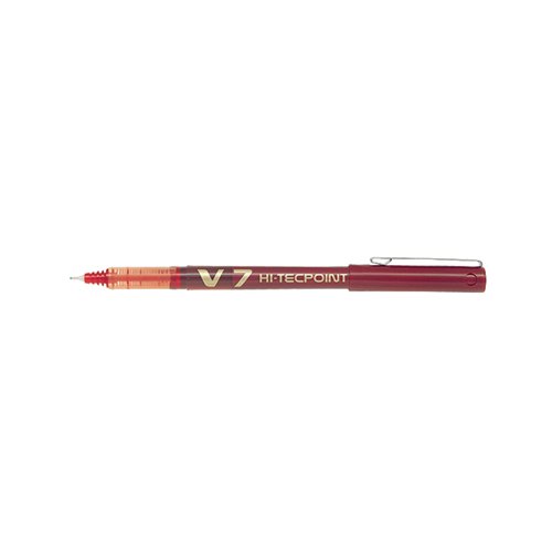 Pilot V7 Hi Tecpoint Ultra Rollerball Pen Fine Red Pack Of 12 V702