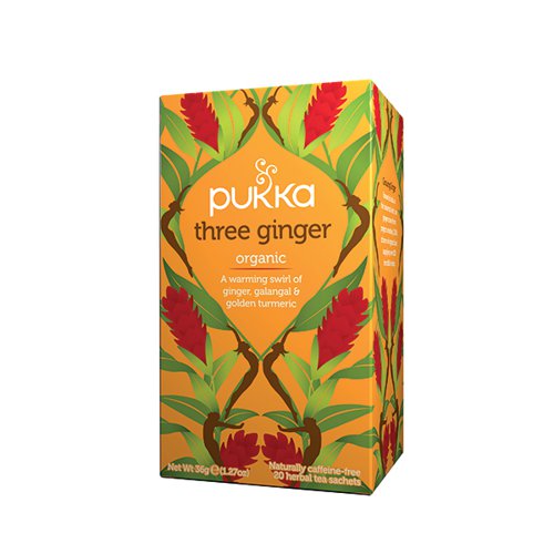 Pukka Three Ginger Tea Bags Organic (Pack of 20) 05065000523428