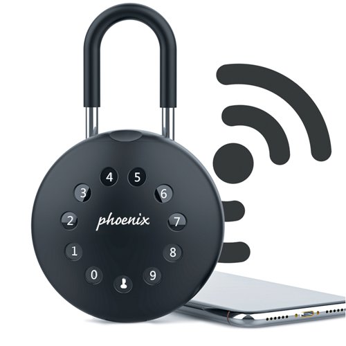 Phoenix Palm Smart Key Safe with Electronic Lock and Padlock Shackle Black KS0213ES - Phoenix - PN01048 - McArdle Computer and Office Supplies