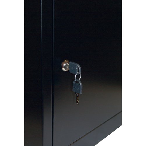 PN01169 Phoenix Top Loading Parcel Box with Key Lock Black PB0581BK