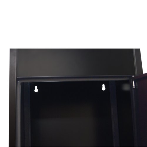 Phoenix Top Loading Parcel Box with Key Lock Black PB0581BK | PN01169 | Phoenix