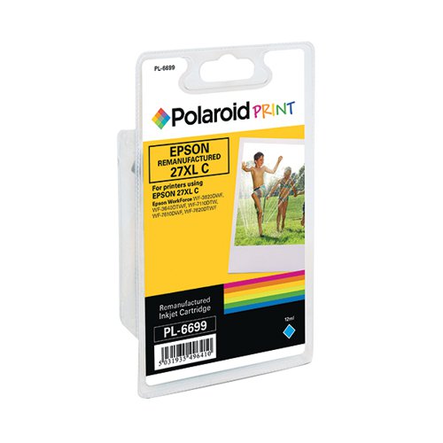 Polaroid Epson 27XL Remanufactured Inkjet Cartridge Cyan T271240-COMP PL