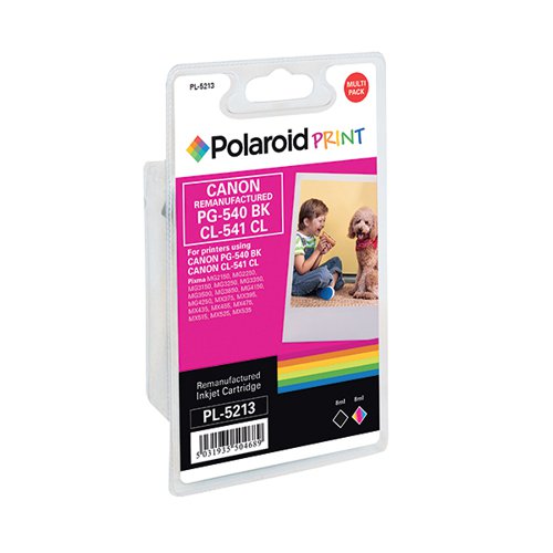 Polaroid Canon PG-540 Black / CL-541 Colour Remanufactured Inkjet Cartridge 5225B006-COMP PL