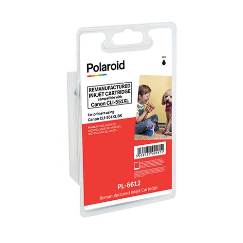 Polaroid Canon CLI-551XL Inkjet Cartridge Black 6443B001-COMP PO6443B0 Buy online at Office 5Star or contact us Tel 01594 810081 for assistance