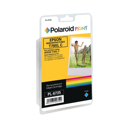Polaroid Epson 79XL Remanufactured Inkjet Cartridge Cyan T790240-COMP PL