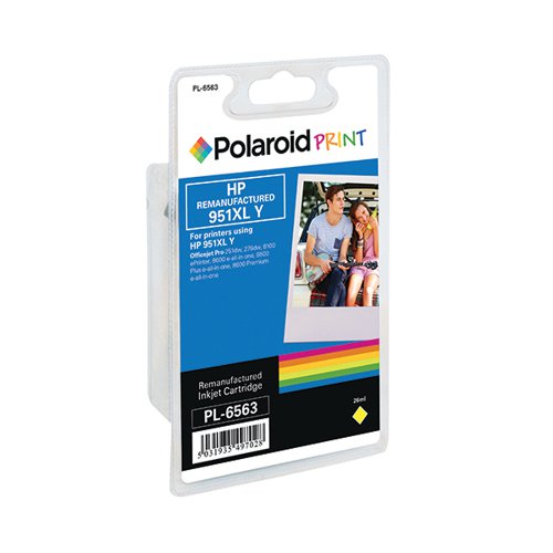 Polaroid HP 951XL Remanufactured Inkjet Cartridge Yellow CN048AE-COMP PL