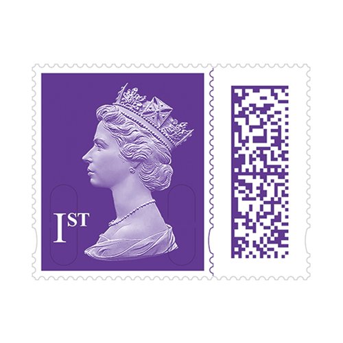 POF15481 | Always be prepared with this business sheet of fifty 1st Class Postage Stamps with self-adhesive backing, ideal for the home, office or to ensure you always have a stamp available when you need one. Total of 50 Letter Stamps on a Business Sheet.