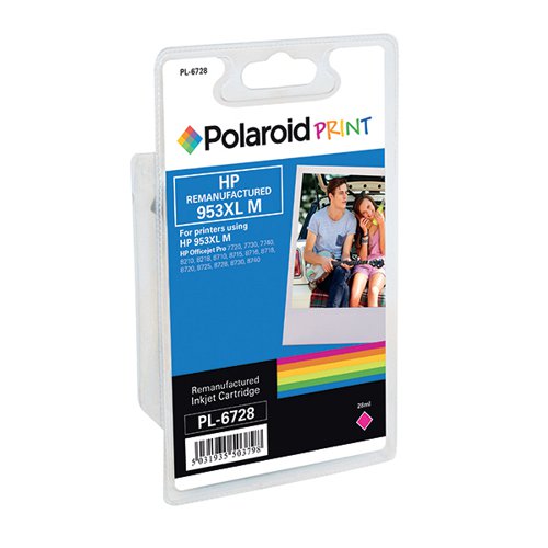 Polaroid HP 953XL Remanufactured Inkjet Cartridge Magenta F6U17AE-COMP PL