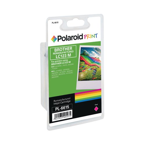Polaroid Brother LC123M Remanufactured Inkjet Cartridge Magenta LC123M-COMP PL