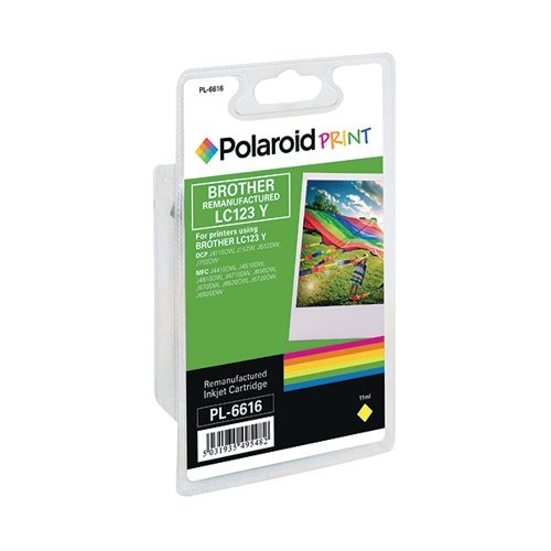 Polaroid HP LC123Y Remf Inkjet Cartridge Yellow LC123Y-COMP PL