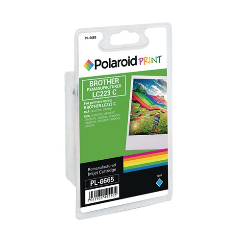 Polaroid HP LC223C Remanufactured Inkjet Cartridge Cyan LC223C-COMP PL