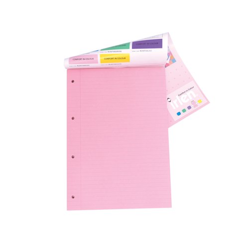 For a refill pad that provides you with colourful and clear paper that ensures clean and neat writing, use this rose refill pad. This product features 4-hole punch, allowing you an easy way to insert your paper into lever arch files and ring binders. With feint ruled lines and margin, this is perfect for achieving writing that is neat and precise.