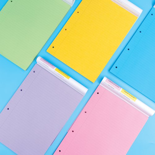 PP00929 | For a refill pad that provides you with colourful and clear paper that ensures clean and neat writing, use this rose refill pad. This product features 4-hole punch, allowing you an easy way to insert your paper into lever arch files and ring binders. With feint ruled lines and margin, this is perfect for achieving writing that is neat and precise.