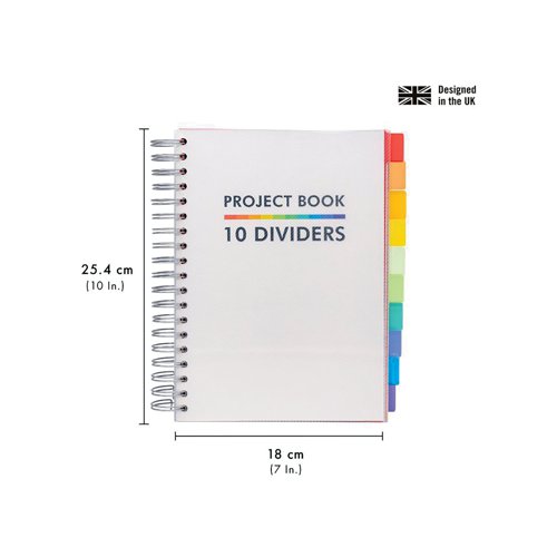PP09603 Pukka Pads Pukka Project Book with 10 Dividers B5 White 9603-PB
