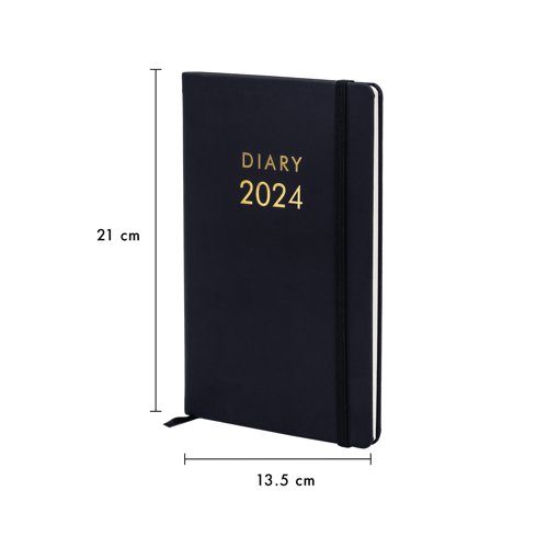 Pukka Pad Carpe Diem 2024 Diary Week To View Softcover 130x210mm Black 9806-CD