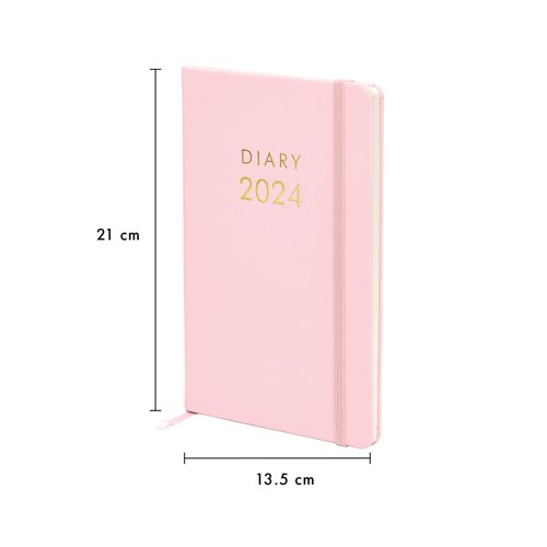 PP09807 Pukka Pad Carpe Diem 2024 Diary Softcover 130x210mm Pink 9807-CD