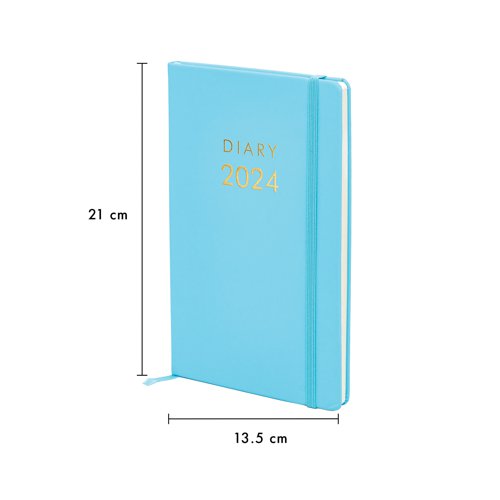 Pukka Pad Carpe Diem 2024 Diary Softcover 130x210mm Blue 9808-CD