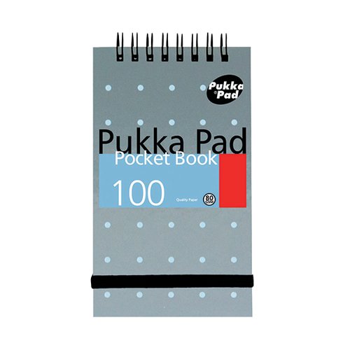 Pukka Pad Ruled Wirebound Pocket Notebook 100 Pages A7 Metallic (Pack of 6) 6254-MET