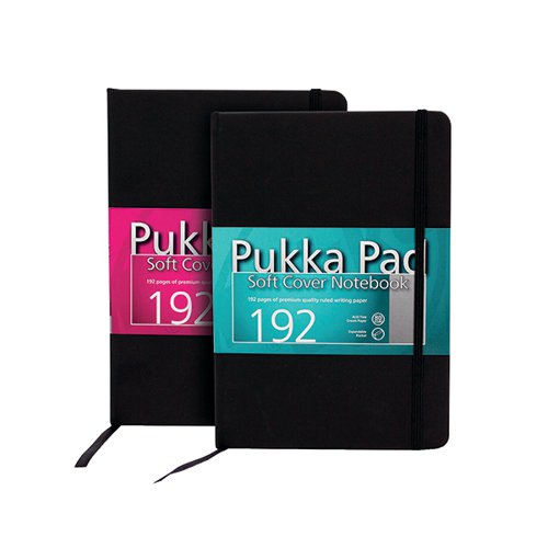This stylish, professional Pukka Signature Casebound Notebook contains 192 pages of 80gsm ruled, acid free cream paper for sophisticated note-taking. The notebook features elegant soft covers and an additional expandable pocket for storing loose sheets of paper. A ribbon page marker helps you keep your place and the elasticated closure keeps contents secure. This pack contains three black A5 notebooks.