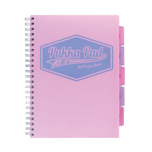A fun and colourful addition to your essential stationery, this pack of three Project Books comes from Pukka Pad's Pastel Range. These versatile notebooks include five colour-coded and re-positionable dividers with storage pockets for organisation. Each pad includes 200 pages of premium quality 80gsm paper with 8mm lines. The sheets are perforated for easy removal.