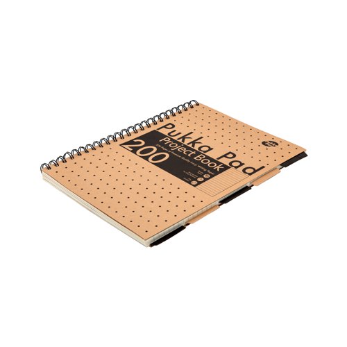 Pukka Pad Kraft Project Book A4 (Pack of 3) 9566-KRA - Pukka Pads Ltd - PP19566 - McArdle Computer and Office Supplies