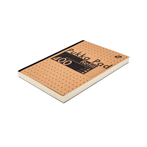 Pukka's A4 400-page refill pads are the perfect place to organise all your notes. Each individual notebook has 400 pages with 8mm ruled lines. Kraft design jottas are the perfect solution for note taking; useful in schools, colleges and universities. Supplied in a pack of 5 A4 refill pads.