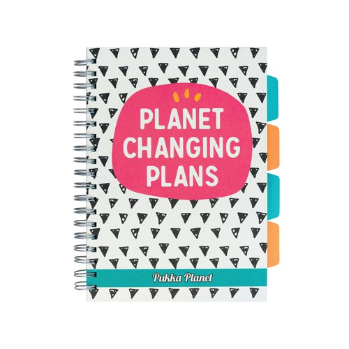 PP19763 | These project books are the perfect place to organise notes and projects. Each notebook has four colourful repositionable dividers, inspiring motivation and protecting the planet, with bold and daring dividers. Measuring 181mm x 257mm (B5), the books are ideal for school and university, fitting into backpacks and school bags with ease. Each project book has 200 pages of 100% recycled paper which is perforated for easy removal. The project books are planet friendly and use vegan ink and are acid-free. Supplied in a pack of two books in different designs.