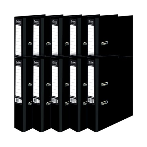 Pukka Brights Lever Arch File A4 Black (Pack of 10) BR-7757