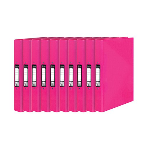 PP37772 Pukka Brights Ringbinder A4 Pink (Pack of 10) BR-7772